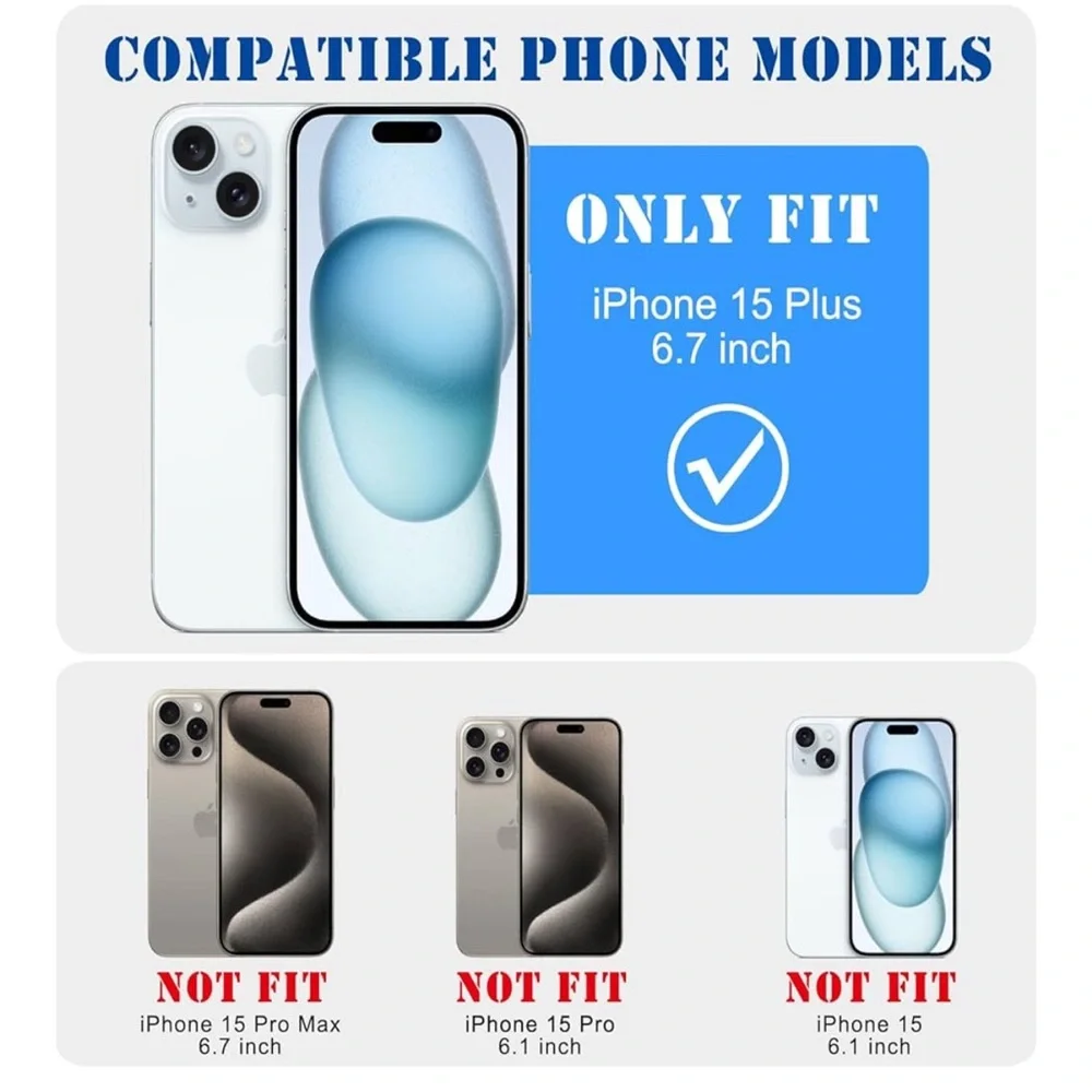 Compatible with iPhone 15 Plus 6.7 Inch Case